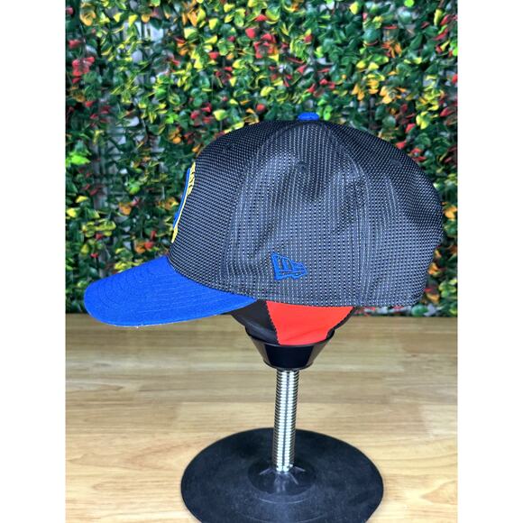 Golden State Warriors NBA New Era 9Fifty Snapback Cap Hat Black Blue Yellow - Picture 2 of 10